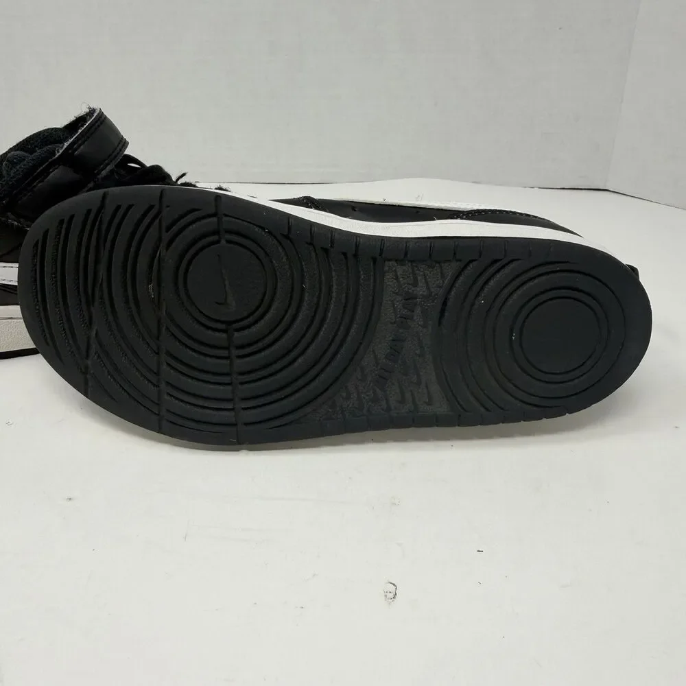 NIKE Court Borough Low 2 BQ551-002 Boy’s 2Y Black White Shoes Sneakers Low Top